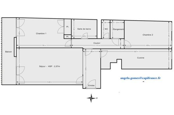 Appartement à vendre 3 pièces ROMAINVILLE (93)