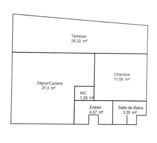 Appartement 2 pièces                                        - 44000 Nantes Réf : 12619