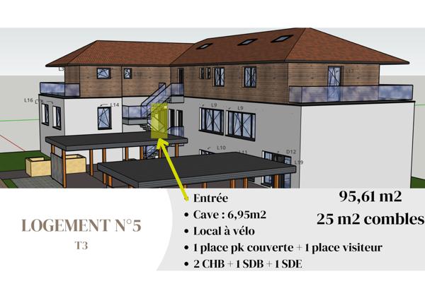 Appartement 3 pièces - 96 m²