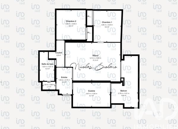 Appartement à vendre 3 pièces 64 m² Avignon