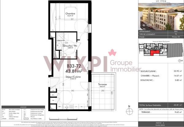 Tain-l'Hermitage - LE 1936 - Appartement 2 pièces de 43,50 m² , Tain l hermitage Tain-l'Hermitage - LE 1936 - Appartement 2 pièces de 43,50 m² , Tain l hermitage