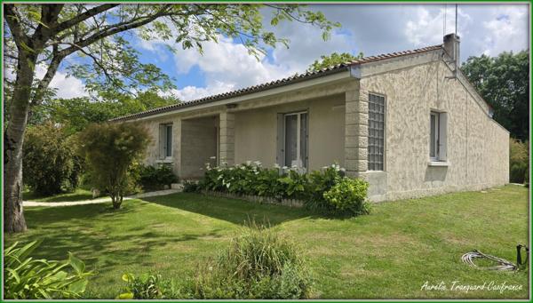 Maison AVEC CLIMATISATION à vendre 5 pièces VARAIZE (17)PLAIN PIED SUR 2383M² DE TERRAIN ENTIEREMENT CLOS