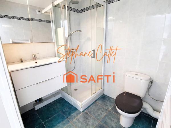 2P sur terrasse d'angle avec parking en sous-sol et cave