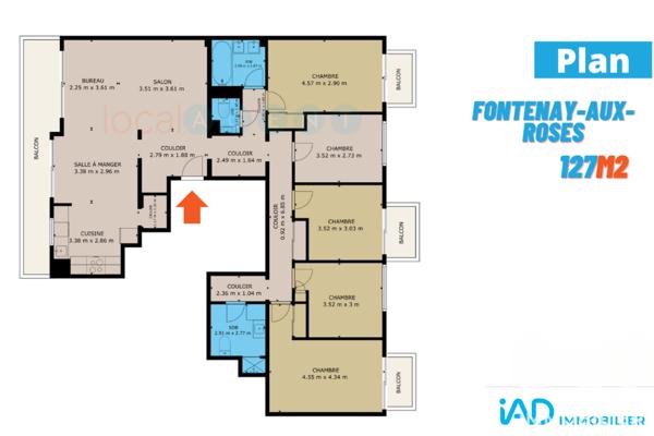 Appartement à vendre 7 pièces 127 m² Fontenay-aux-Roses