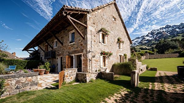 COPPONEX _ Ferme mitoyenne à rénover avec jardin et garage