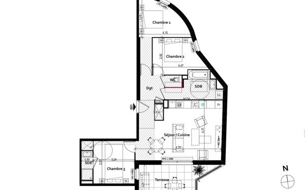 Appartement à vendre    4 pièces • 79,40 m2 Fréjus