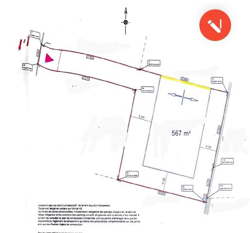 Terrain constructible 3 faces Salses Le Château