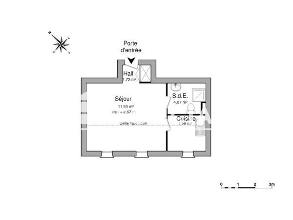 Location Studio 18.91 m² - 11 RUE MENAGE Angers 49100