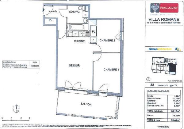Appartement 3 pièces - 44100 Nantes -  Chantenay - Sainte-Anne