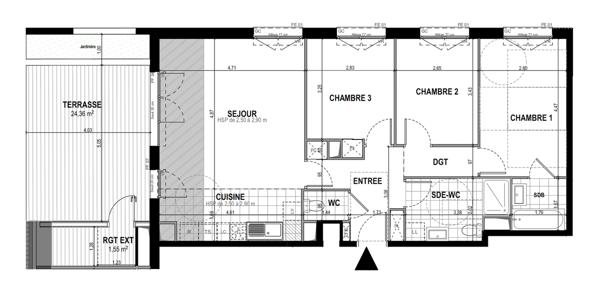 Appartement 4 pièces - 81 m²