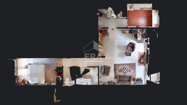 Paris 19ème  Rez-de-jardin  2/ 3 pièces  de  54 m2