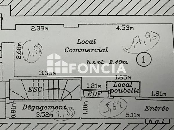 Location Local commercial 1 pièce 27.95 m² - 5 RUE SAINT CHRISTOPHE Saint-germain-en-laye 78100
