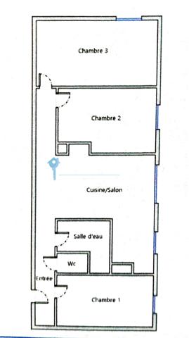 Appartement
                                                                                                                                                                                                                                                                                                                        4 pièce(s)                                                                                                                                                                                                          3 chambre(s)                                                                                                                                                                                                          62  m²