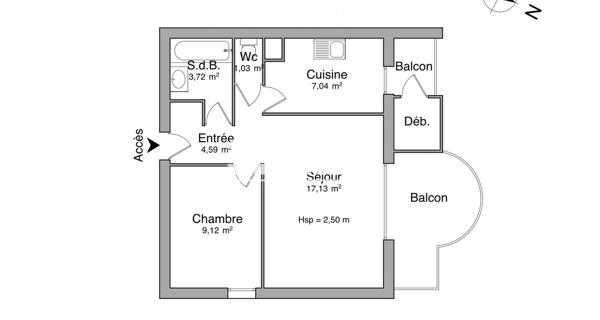 Location Appartement 2 pièces 42.63 m² - Orléans 45100