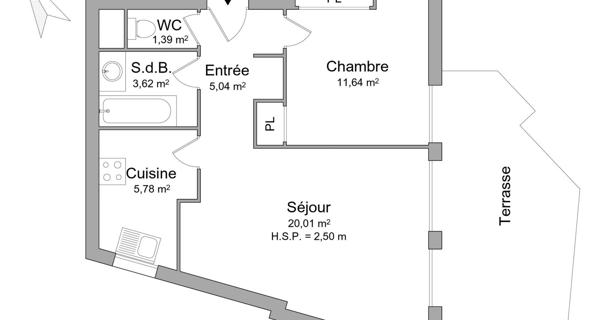 Location Appartement 2 pièces 47.48 m² - Arcueil 94110