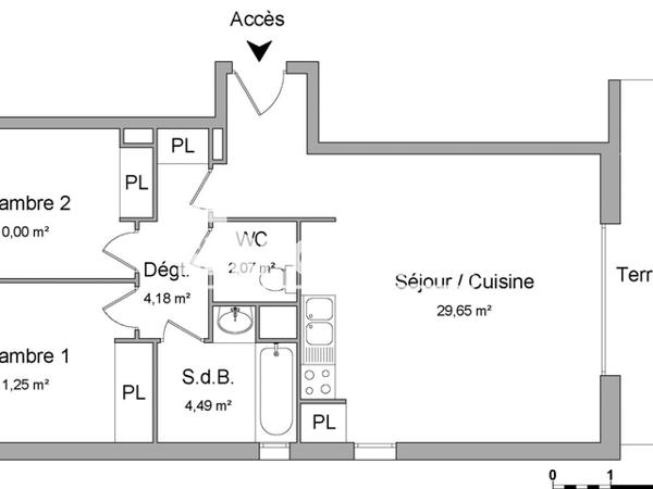 Location Appartement 3 pièces 61.64 m² - 1 RUE DESBARREAUX-BERNARD Toulouse 31100