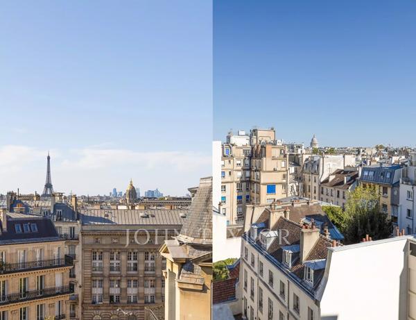 Appartement 3 pièces en étage élevé avec vues Tour Eiffel et Invalides