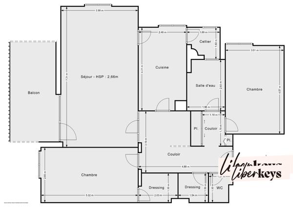 Appartement T3 de 91 m² Tassin le Bourg limite Craponne