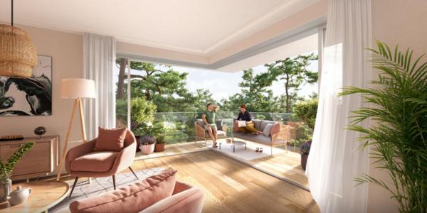 73 M2 - 2ème étage ASCENSEUR -  2 CHAMBRES + 1 BUREAU & 2 PARKINGS COUVERTS
