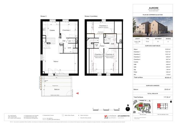 Appartement T5 et plus