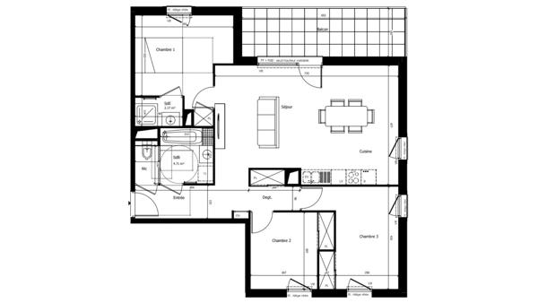 Appartement à vendre 4 pièces 85 m² La Roche-sur-Foron