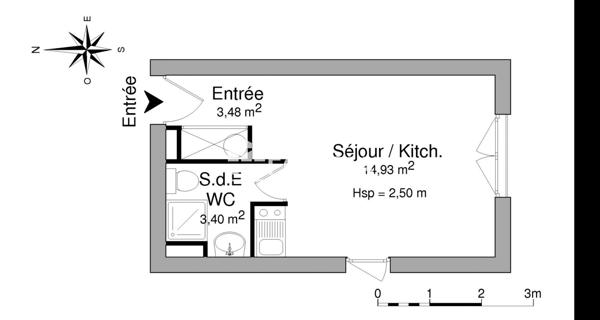À vendre Studio 21.81 m² - Poitiers 86000