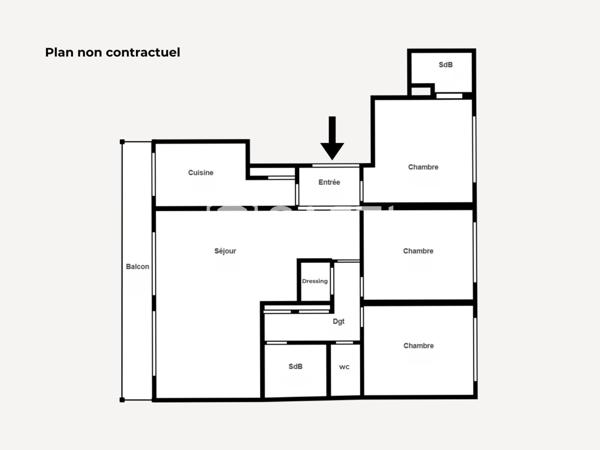 4P avec balcon, piscine et vue dégagée