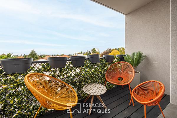 Duplex de standing T3 Meyzieu avec balcon et vue dégagée