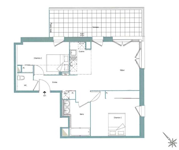 Appartement 3 pièces lumineux avec terrasse 18 m², parking et borne électrique - Résidence récente à Chaville