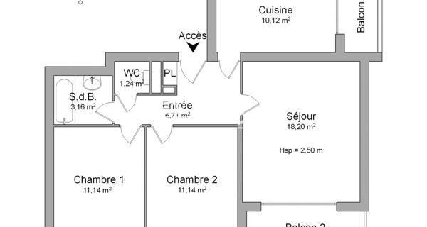 Location Appartement 3 pièces 61.71 m² - Mondelange 57300
