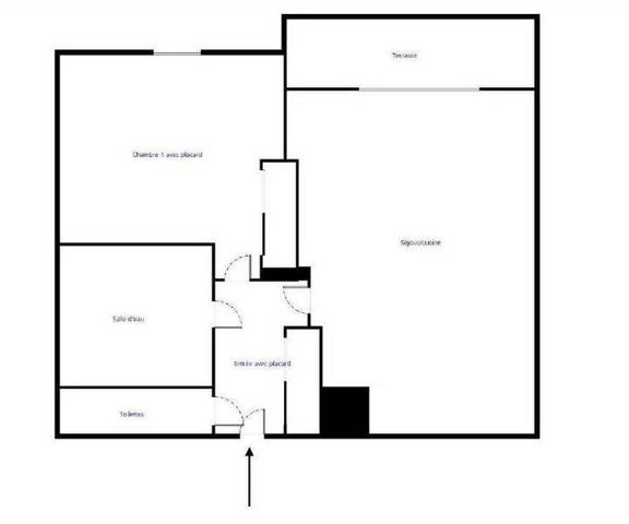 Appartement 2 pièces                                        - 44000 Nantes Réf : 12137