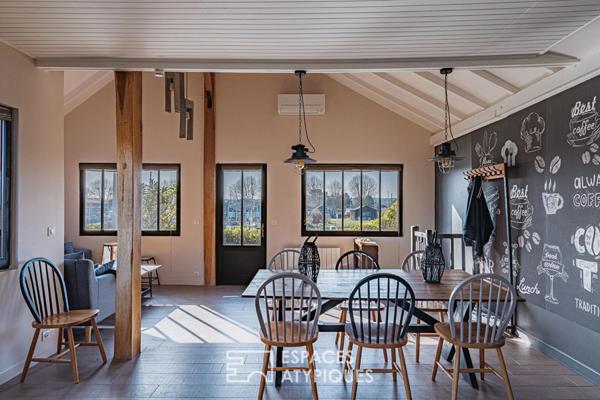 Maison bois en première ligne au Port avec vue Canelot
