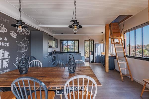 Maison bois en première ligne au Port avec vue Canelot