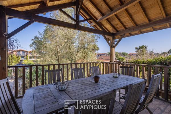 Maison bois en première ligne au Port avec vue Canelot