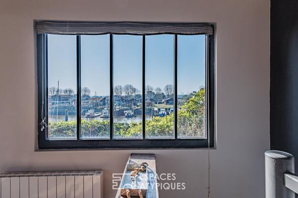 Maison bois en première ligne au Port avec vue Canelot