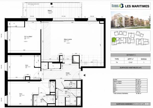 Appartement (neuf) à vendre 4 pièces 81 m² Vannes