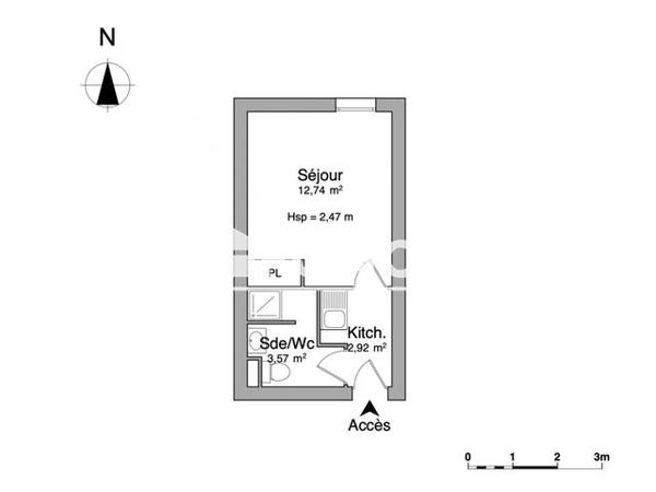Location Studio 19.2 m² - 26 RUE MONTHOLON Bourg En Bresse 01000