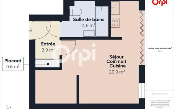 Appartement à vendre    1 pièce • 29,06 m2 Meudon