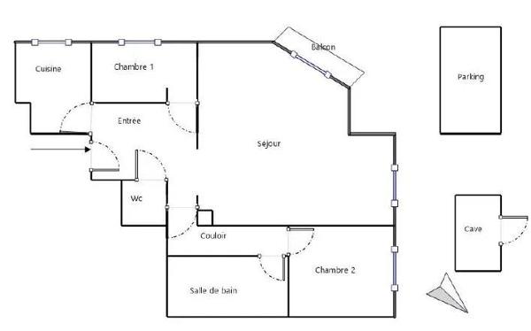 Location Appartement 3 pièces 66 m2 à Asnières-sur-Seine