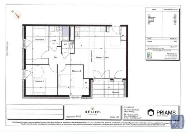 Appartement à louer 4 pièces 83.36m² Ferney-Voltaire (01210)