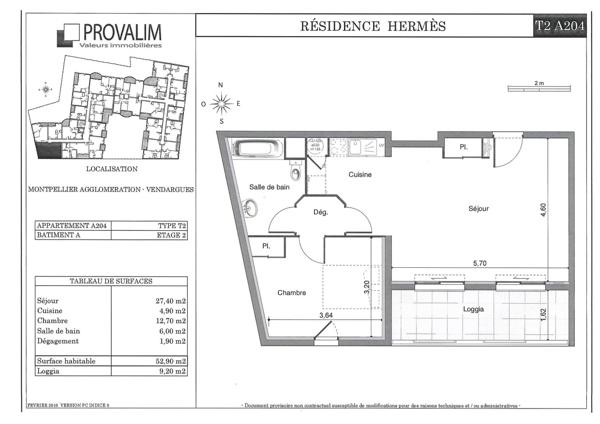 Appartement · Vente Vendargues (34740) 2 pièces · 53m²