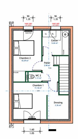 Vente
                Maison72,6 m² - 3 Pièces -
                    LA ROCHE SUR YON (85000)