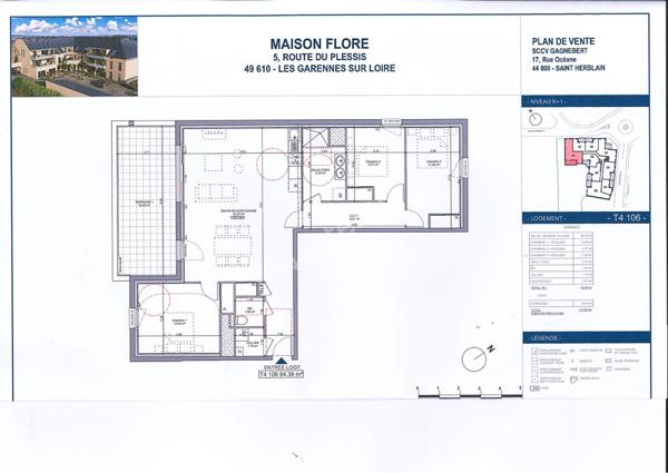 Appartement T3 au coeur de Juigné sur Loire - 67 m² - Commerces à pieds - Coeur de vignobles