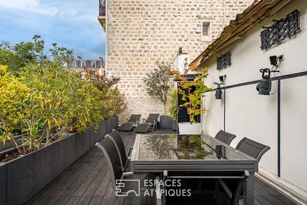 Maison loft d’exception avec terrasse plein ciel, quartier Bécon