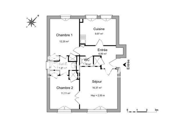 Location Appartement 3 pièces 61.24 m² - 17 RUE JEAN BOUIN Valence 26000