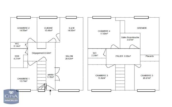 Location maison 6 pièces de 168.11m²