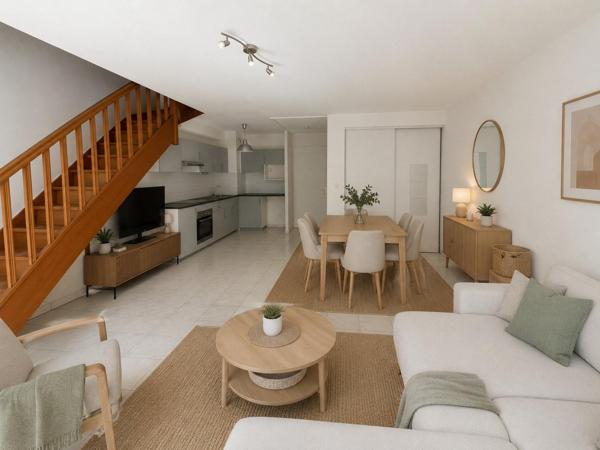 Duplex lumineux avec piscine, balcon et résidence fraîchement ravalée : un cadre de vie idéal aux portes de Bordeaux !