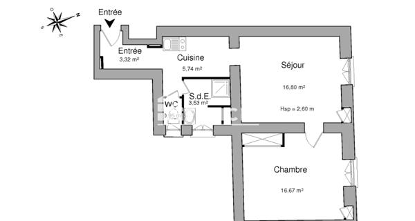 À vendre Appartement 2 pièces 45.89 m² - Nîmes 30000