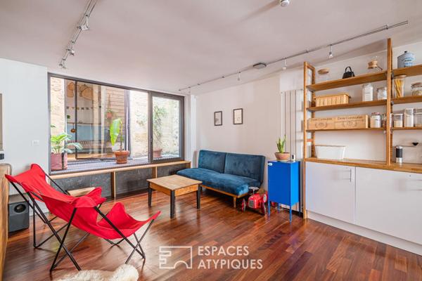 Appartement rénové par architecte avec patio