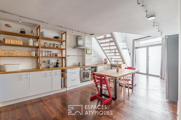 Appartement rénové par architecte avec patio